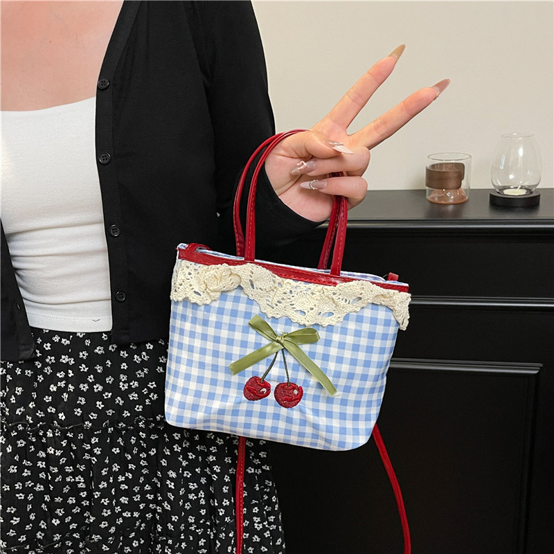 Luxury Bags Cute - 여성용 새 핸드백 한국 체크 무늬