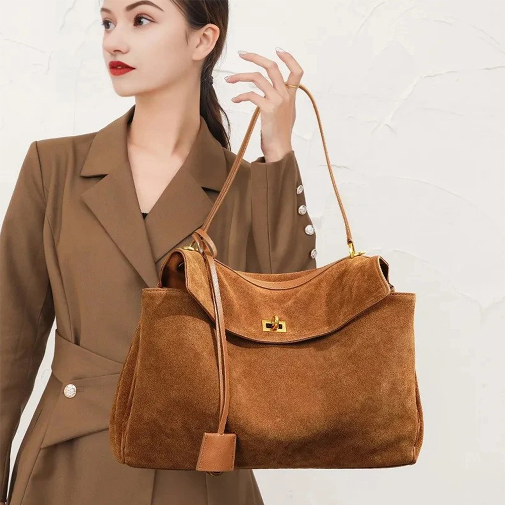 가을 겨울 여성용 스웨이드 천연 가죽 가방 숄더 핸드백 - Luxury Bags Tote 리뷰 및 가격