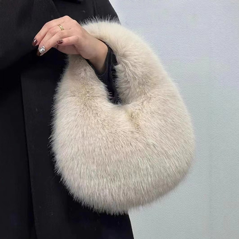 세련된 디자인의 부드러운 플러시 소재 반달 모양 여성용 - Luxury Bags Tote 리뷰 및 가격
